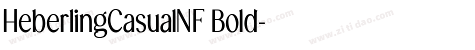 HeberlingCasualNF Bold字体转换